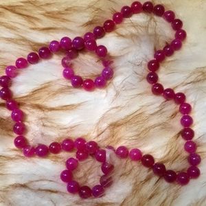 30 inch Pink Tourmaline hand-knotted necklace